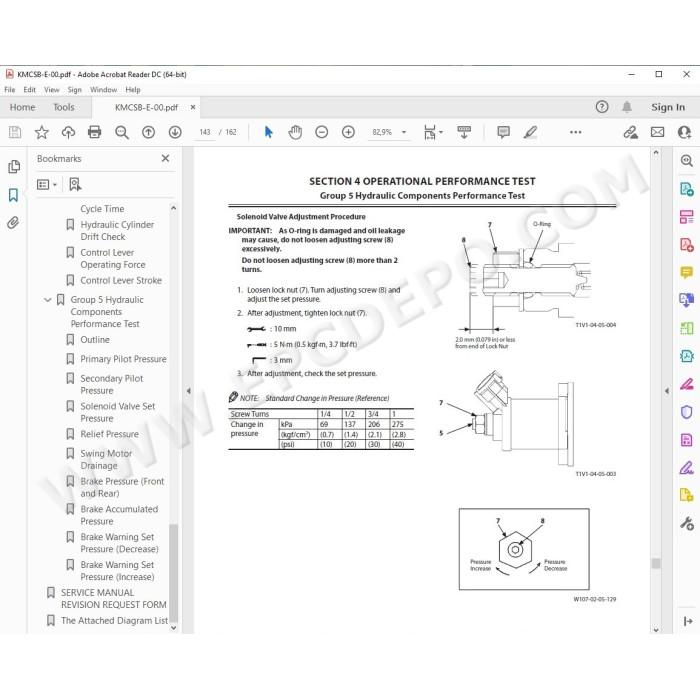 Hitachi Material Handler Zaxis ZX360W-3 workshop service manual