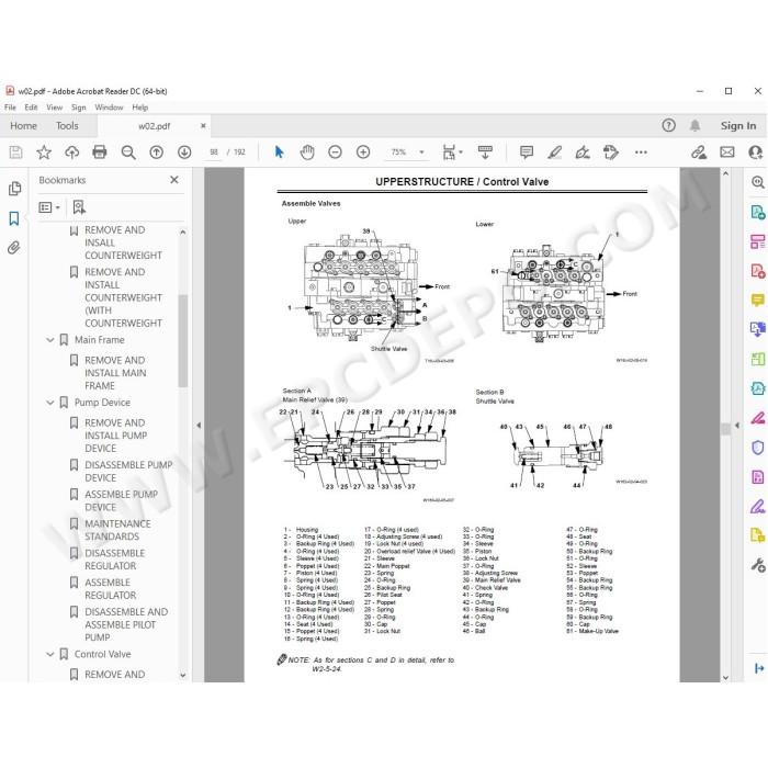 Hitachi Excavator Zaxis ZX450 workshop service manual