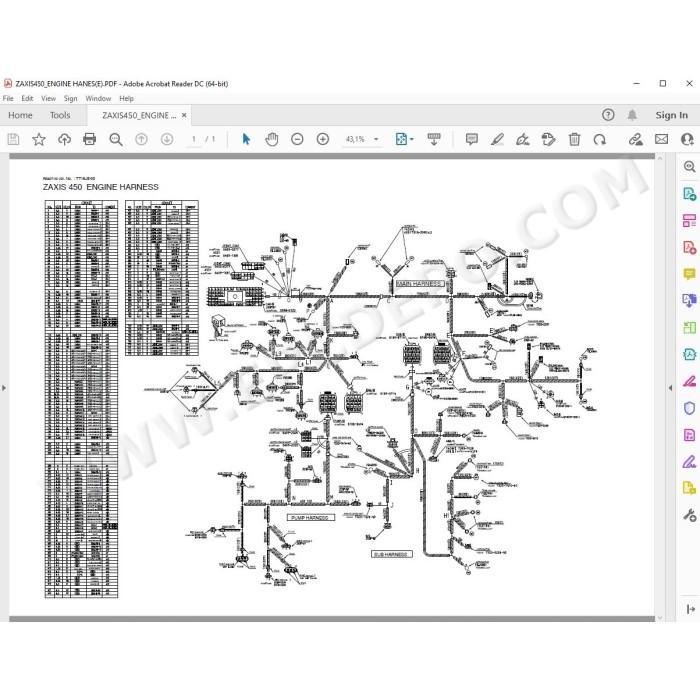 Hitachi Excavator Zaxis ZX450 workshop service manual