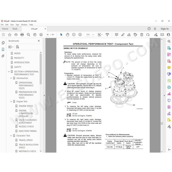 Hitachi Excavator Zaxis ZX450 workshop service manual