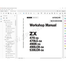 Hitachi Excavator Zaxis ZX470-5A ZX470LC-5A ZX490H-5A ZX490LCH-5A ZX530LCH-5A service manual