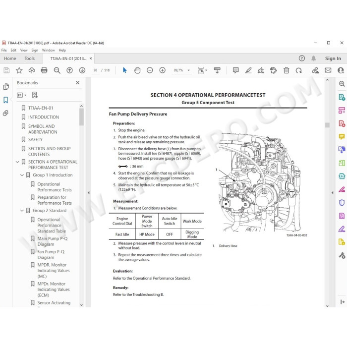 Hitachi Excavator Zaxis ZX470-5B ZX470LC-5B ZX470H-5B ZX470LCH-5B ZX470R-5B ZX470LCR-5B service manual