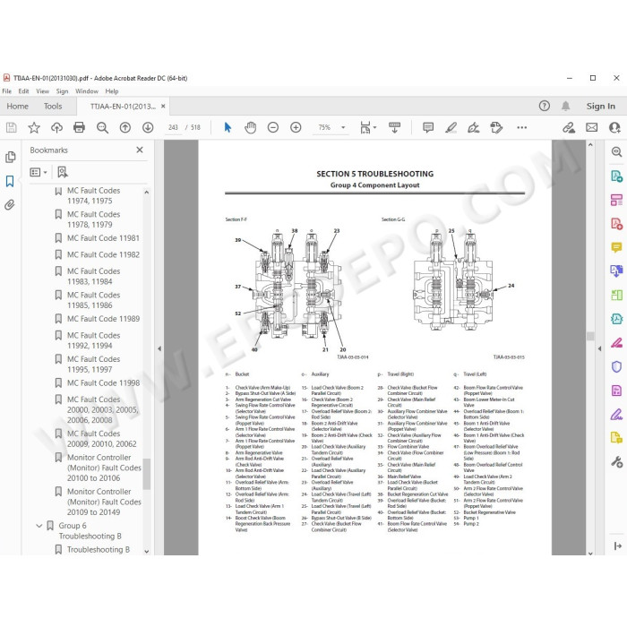 Hitachi Excavator Zaxis ZX470-5B ZX470LC-5B ZX470H-5B ZX470LCH-5B ZX470R-5B ZX470LCR-5B service manual