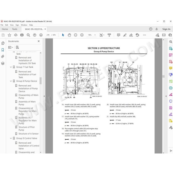 Hitachi Excavator Zaxis ZX470-5G ZX470LC-5G ZX470H-5G ZX470LCH-5G ZX470R-5G ZX470LCR-5G service manual