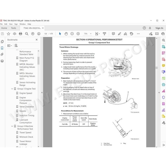 Hitachi Excavator Zaxis ZX470-5G ZX470LC-5G ZX470H-5G ZX470LCH-5G ZX470R-5G ZX470LCR-5G service manual
