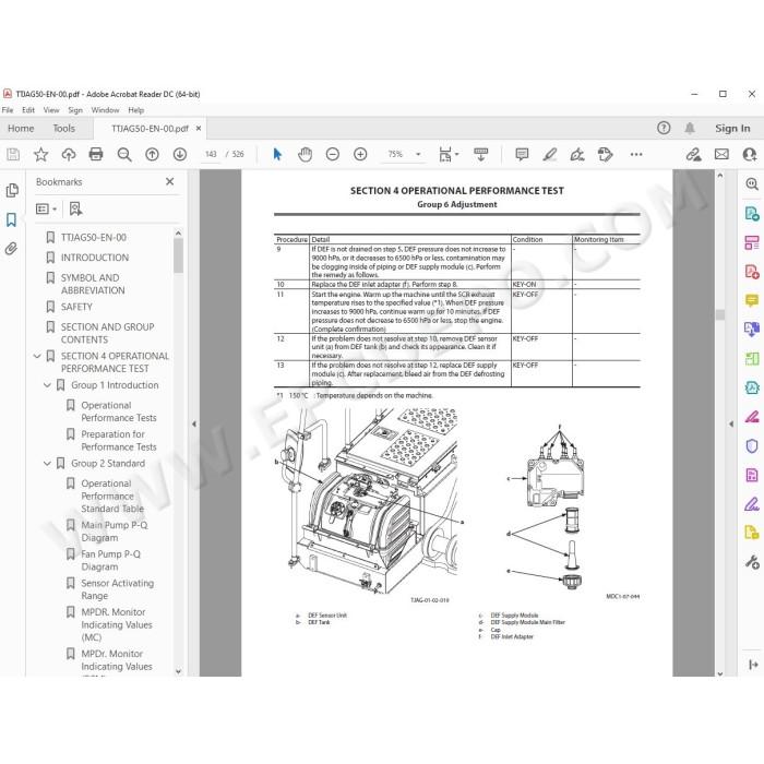 Hitachi Excavator Zaxis ZX470-6 ZX470LC-6 ZX490H-6 ZX490LCH-6 ZX490R-6 ZX490LCR-6 ZX530LCH-6 service manual