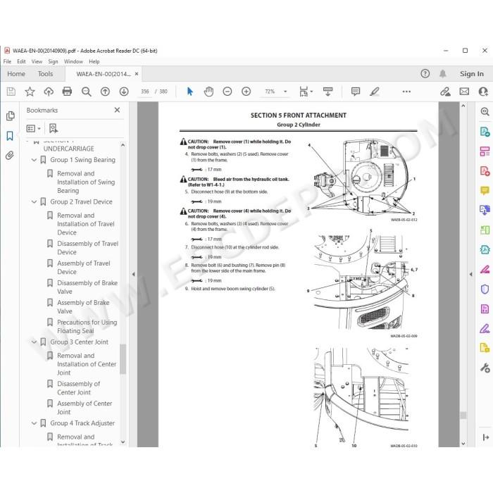 Hitachi Excavator Zaxis ZX48U-5A workshop service manual