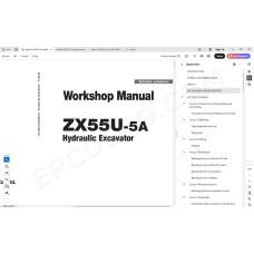 Hitachi Excavator Zaxis ZX55U-5A workshop service manual