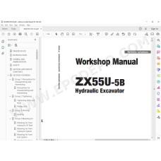 Hitachi Excavator Zaxis ZX55U-5B workshop service manual