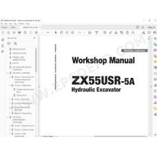 Hitachi Excavator Zaxis ZX55USR-5A workshop service manual