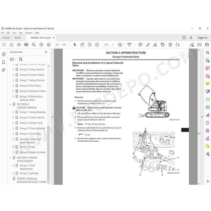 Hitachi Excavator Zaxis ZX55USR-5A workshop service manual