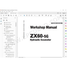 Hitachi Excavator Zaxis ZX60-5G workshop service manual