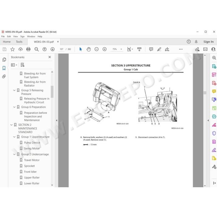 Hitachi Excavator Zaxis ZX60-5G workshop service manual