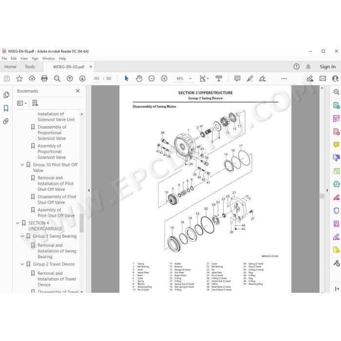 Hitachi Excavator Zaxis ZX60-5G workshop service manual