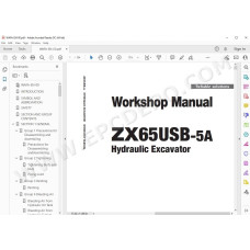 Hitachi Excavator Zaxis ZX65USB-5A workshop service manual