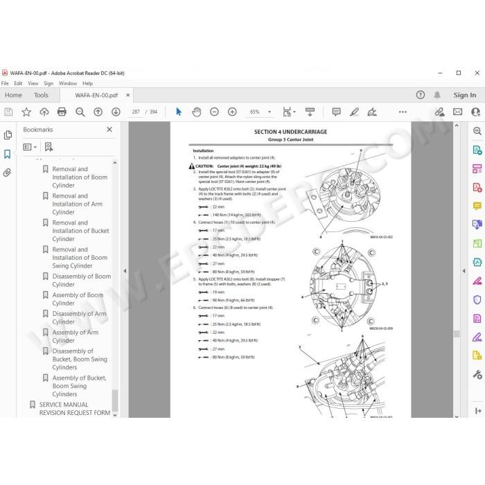 Hitachi Excavator Zaxis ZX65USB-5A workshop service manual