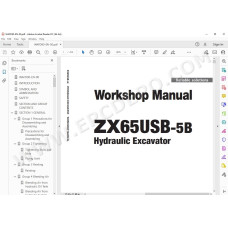 Hitachi Excavator Zaxis ZX65USB-5B workshop service manual
