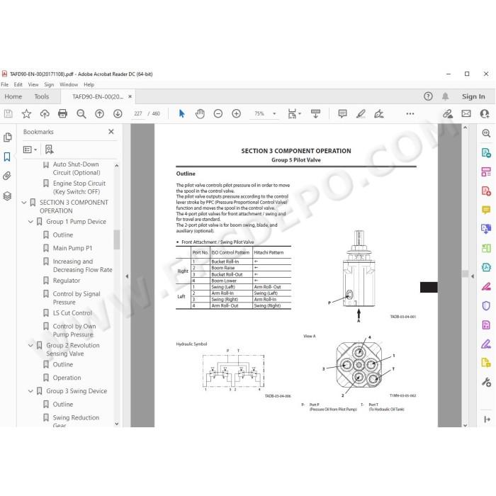 Hitachi Excavator Zaxis ZX65USB-5B workshop service manual