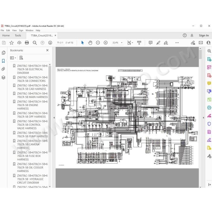 Hitachi Excavator Zaxis ZX670LC-5B ZX670LCH-5B ZX670LCR-5B service manual