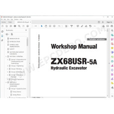 Hitachi Excavator Zaxis ZX68USR-5A workshop service manual
