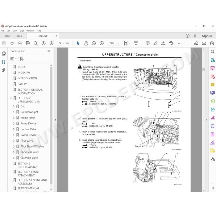 Hitachi Excavator Zaxis ZX70 ZX70LC workshop service manual