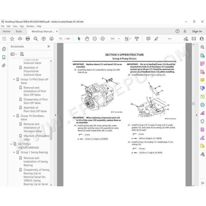 Hitachi Excavator Zaxis ZX70-5G ZX70LC-5G workshop service manual