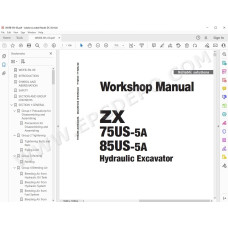 Hitachi Excavator Zaxis ZX75US-5A ZX85US-5A workshop service manual