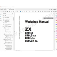 Hitachi Excavator Zaxis ZX870-5A ZX870LC-5A ZX890H-5A ZX890LCH-5A service manual