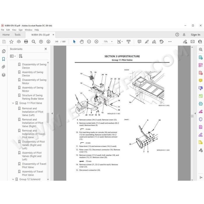 Hitachi Excavator Zaxis ZX870-5A ZX870LC-5A ZX890H-5A ZX890LCH-5A service manual