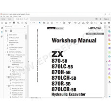 Hitachi Excavator Zaxis ZX870-5B ZX870LC-5B ZX870H-5B ZX870LCH-5B ZX870R-5B ZX870LCR-5B service manual