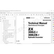 Hitachi Excavator Zaxis ZX300LC-7 ZX300LCN-7 parts + workshop service manual