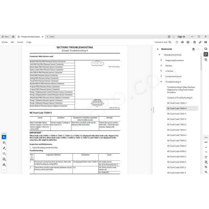 Hitachi Excavator Zaxis ZX490LCH-7 parts + workshop service manual
