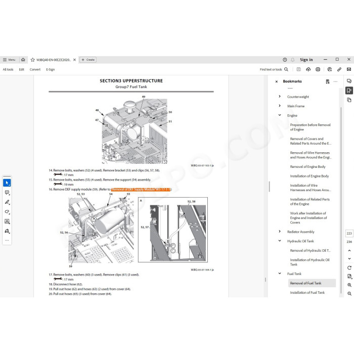 Hitachi Excavator Zaxis ZX690LCH-7 ZX690LCR-7 parts + workshop service manual