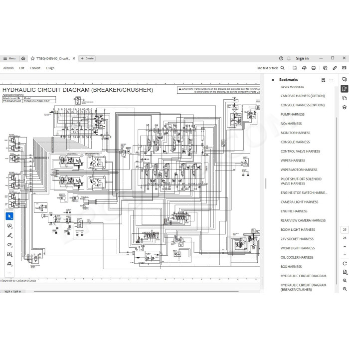 Hitachi Excavator Zaxis ZX690LCH-7 ZX690LCR-7 parts + workshop service manual