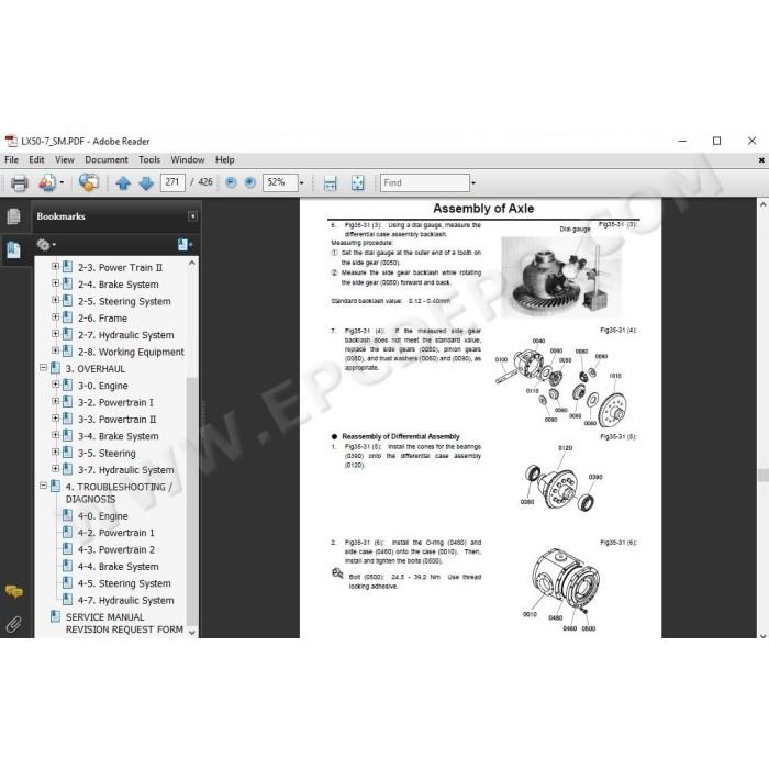Hitachi Wheel Loader LX50-7 service & repair manual