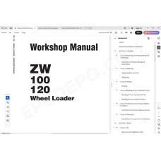 Hitachi Wheel Loader ZW100 ZW120 workshop service manual