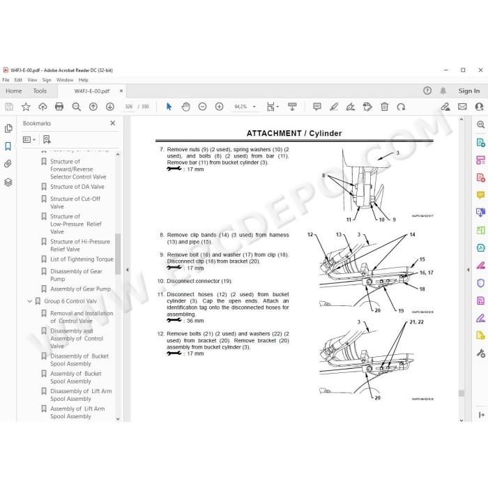 Hitachi Wheel Loader ZW120-6 workshop service manual