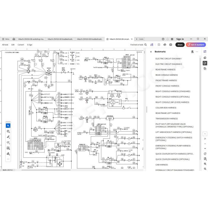 Hitachi Wheel Loader ZW120-5B workshop service manual