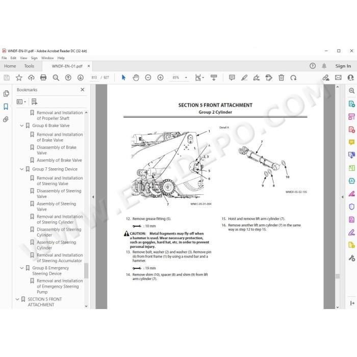 Hitachi Wheel Loader ZW140-5B ZW140PL-5B workshop service manual