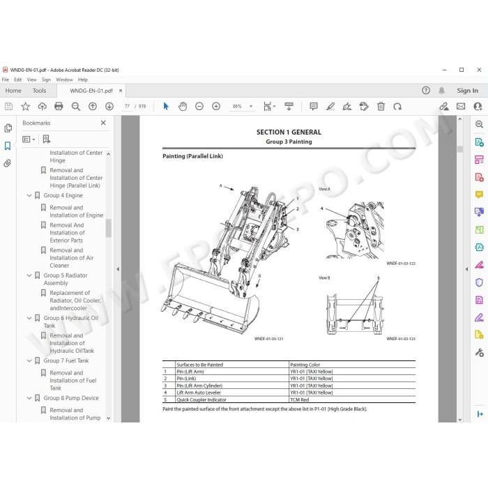 Hitachi Wheel Loader ZW150-5B ZW150PL-5B workshop service manual