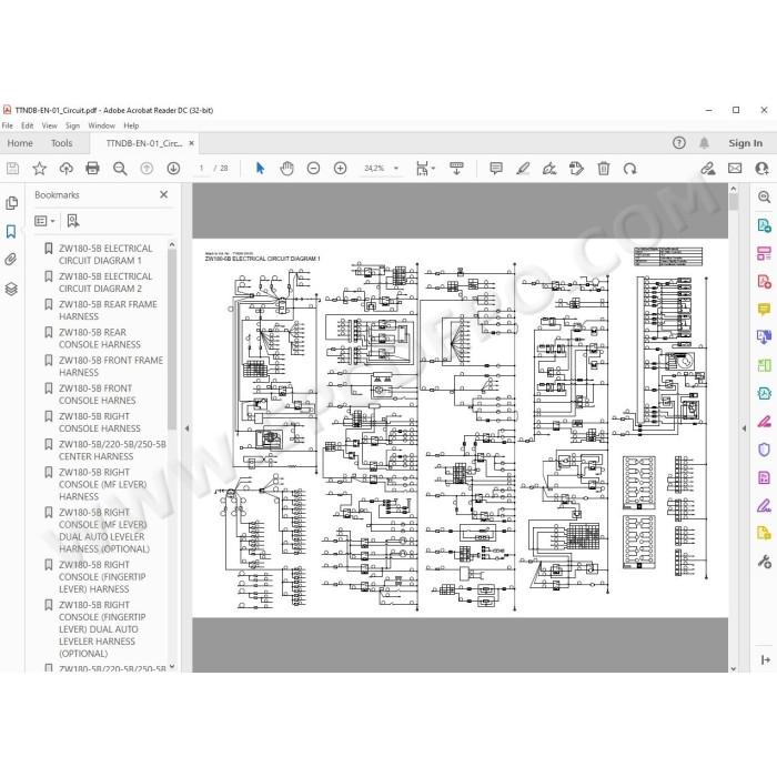 Hitachi Wheel Loader ZW180-5B ZW180PL-5B workshop service manual