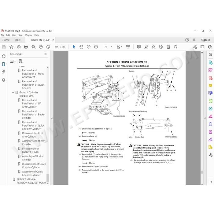 Hitachi Wheel Loader ZW180-5B ZW180PL-5B workshop service manual