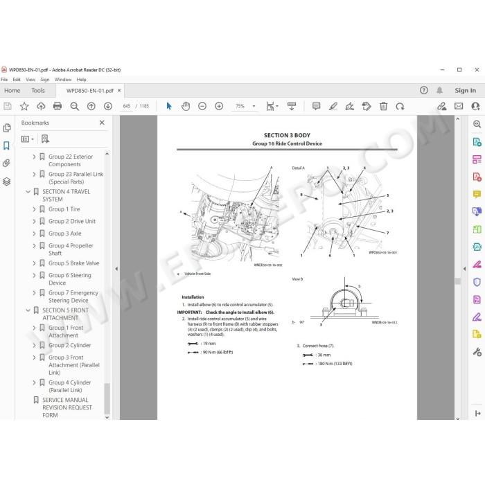 Hitachi Wheel Loader ZW180-6 ZW180PL-6 workshop service manual