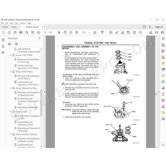 Hitachi Wheel Loader ZW20 workshop service manual