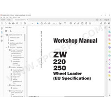 Hitachi Wheel Loader ZW220 ZW250 parts manual + workshop service manual