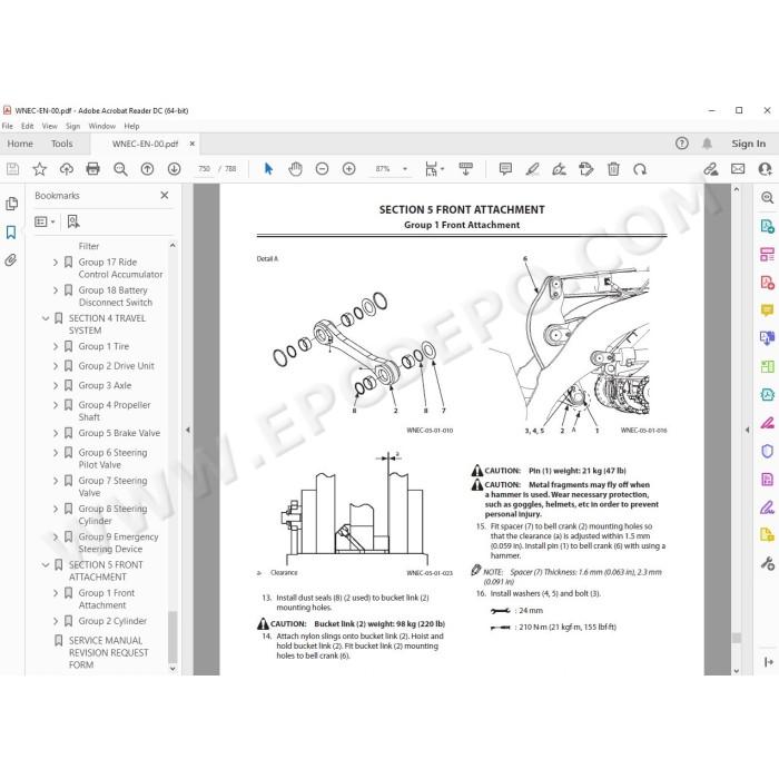 Hitachi Wheel Loader ZW250-5B workshop service manual