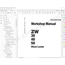 Hitachi Wheel Loader ZW30 ZW40 ZW50 workshop service manual