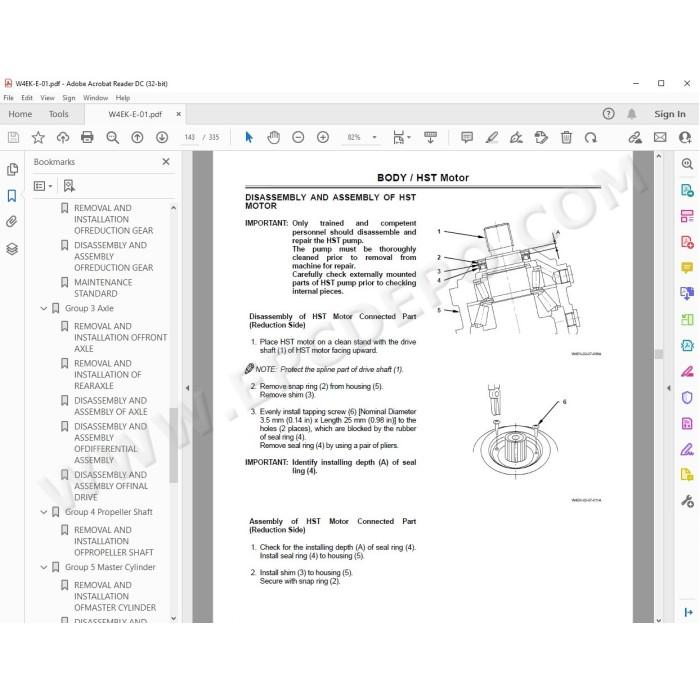 Hitachi Wheel Loader ZW30 ZW40 ZW50 workshop service manual