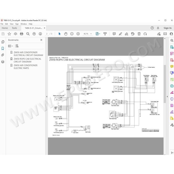 Hitachi Wheel Loader ZW30 ZW40 ZW50 workshop service manual