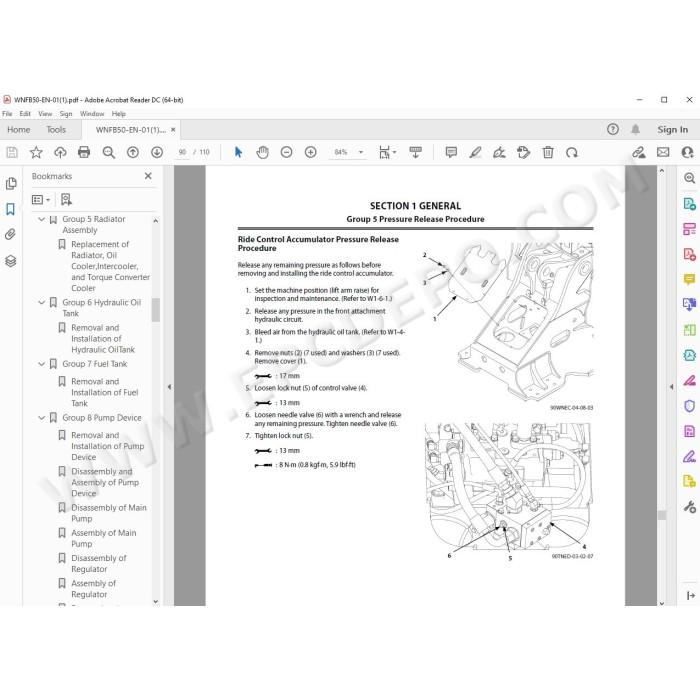 Hitachi Wheel Loader ZW310-6 workshop service manual